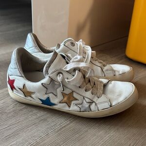 Zadig & Voltaie Star-Embellished White Sneakers